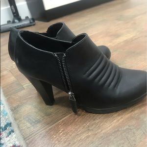 Black heeled booties